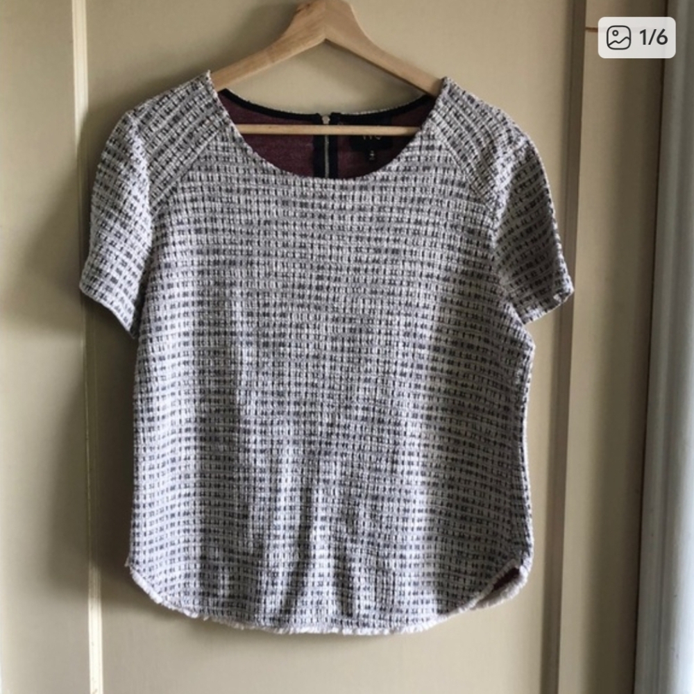 Anthro W5 short sleeve woven top
